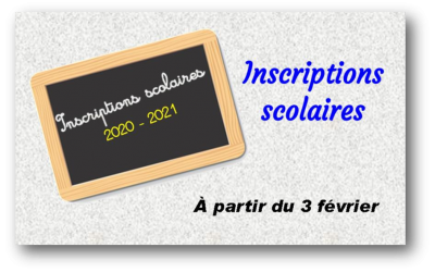Inscriptions scolaires 2020/2021