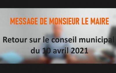 Conseil municipal du 10 avril 2021
