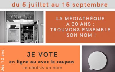 Un nom pour la médiathèque : Votez pour votre nom préféré