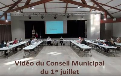 Vidéo du Conseil Municipal du 1er juillet