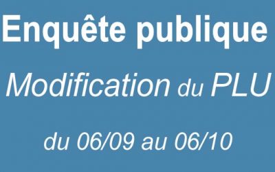 Enquête publique Modification PLU