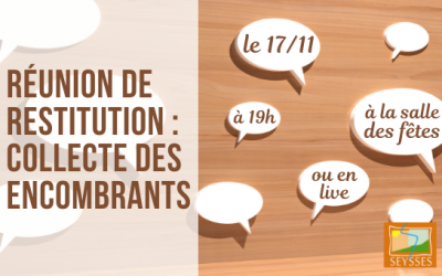 Réunion publique de restitution sur la collecte des encombrants