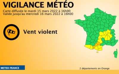 Vigilance jaune « vent violent et avalanche »