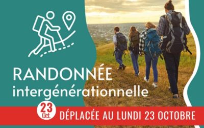 Randonnée intergénérationnelle déplacée au lundi 23 octobre
