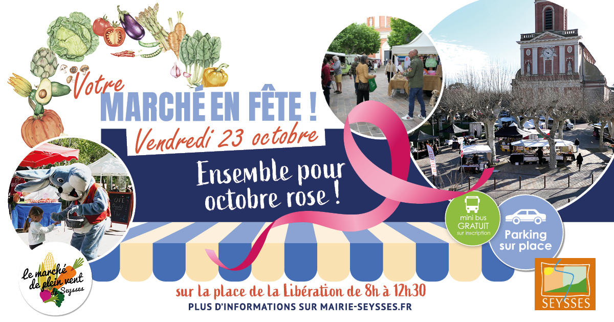 Le marché en fête : ensemble pour Octobre rose !
