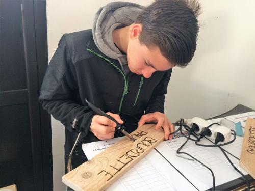 PAJ chantiers loisirs fev 2019 balisage Bourdette Paucheville 64