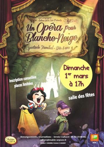 Spectacle "Un opéra pour Blanche-Neige" 01 03 2020